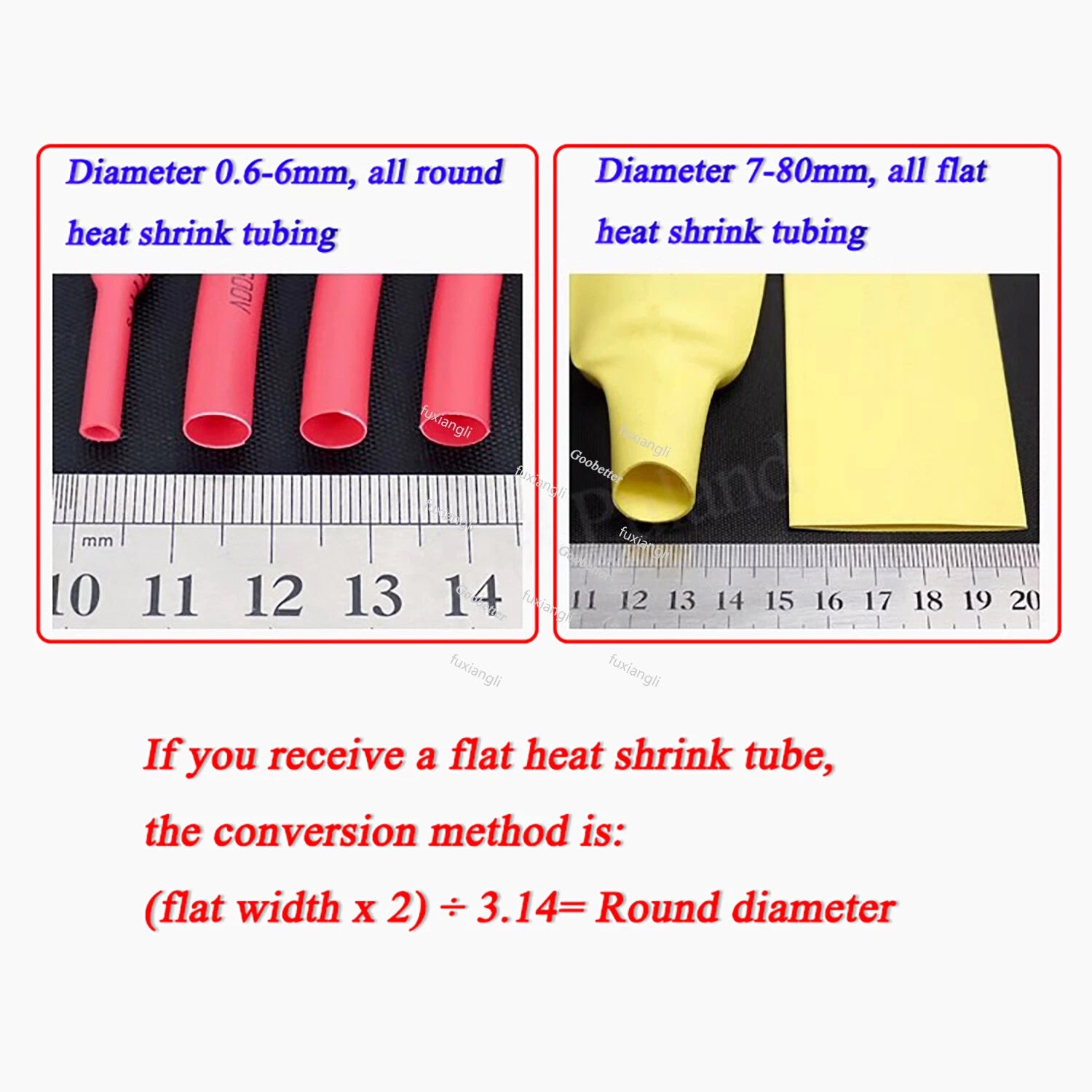 2:1 Heat Shrink Tubing – Wire & Cable Insulation Sleeve, Dia. 0.6mm–80mm, 600V/1KV