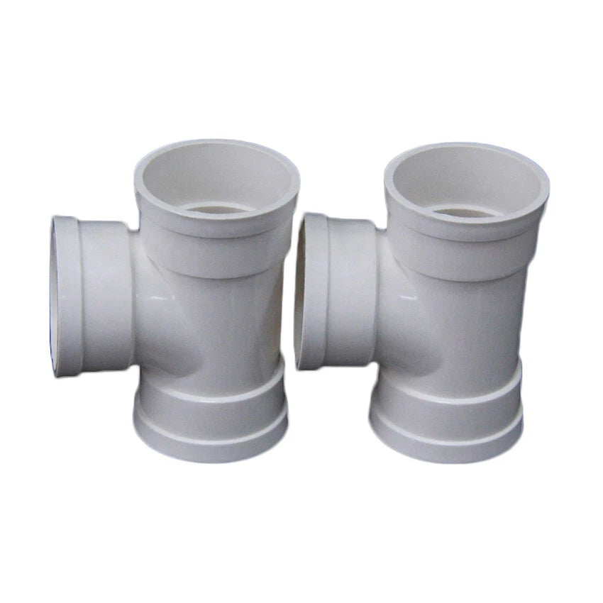 50-200mm PVC Drainage Pipe T-Shape Tee 3-Way Connector Adapter Drain Fittings