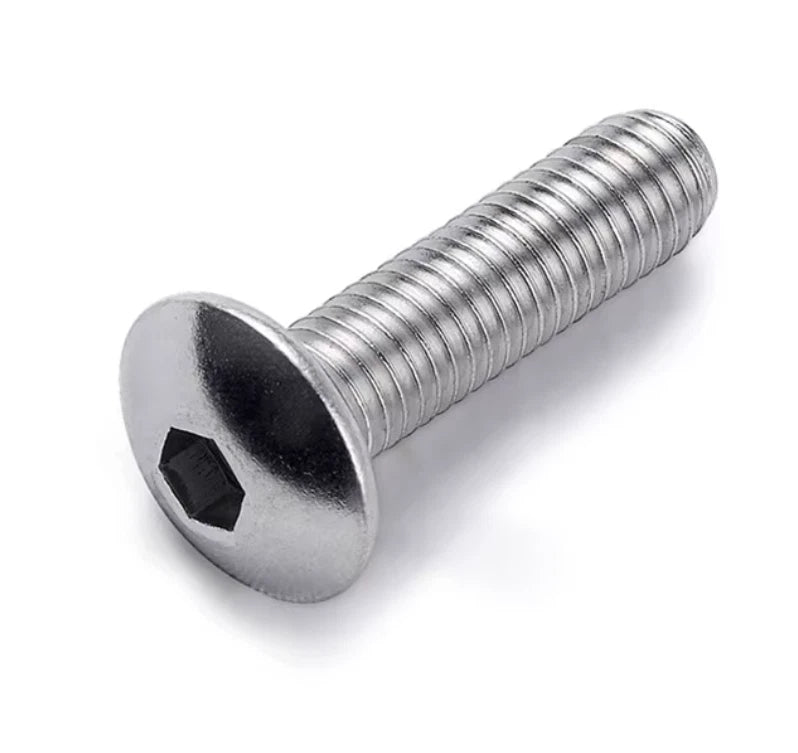 M6 M8 M10 Truss Head Machine Screws, Allen Key Drive, 304 Stainless Steel