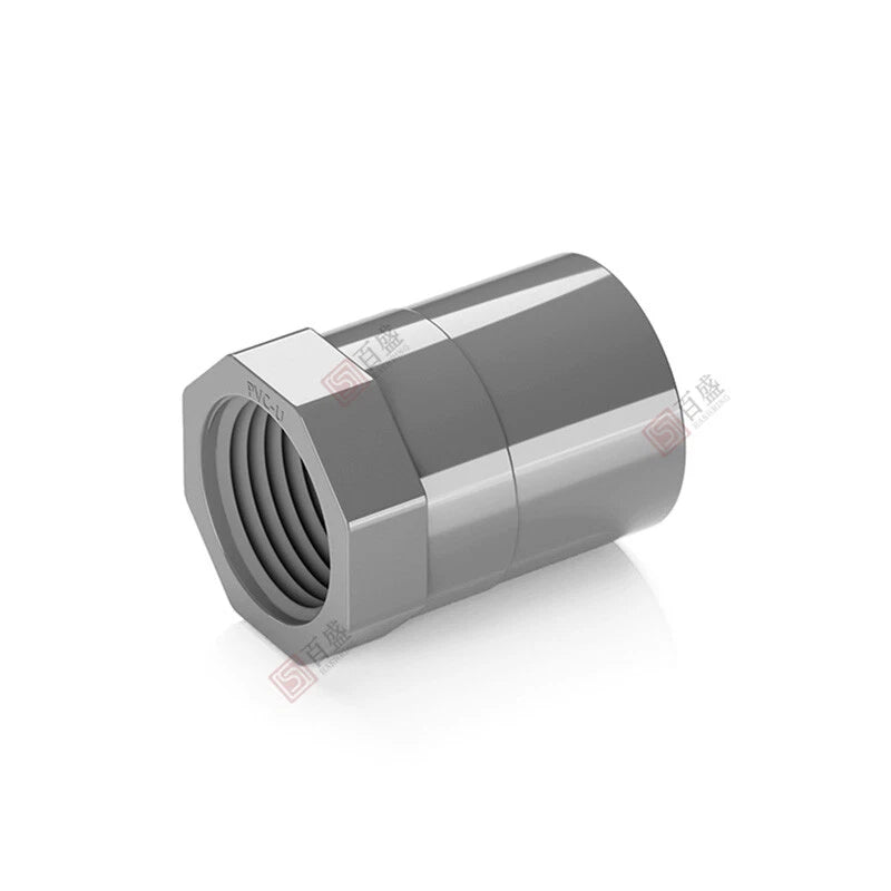 PVC Plastic Pipe Fittings Bsp 1 2" ~ 4" Female Threaded Coupling Adapter Socket