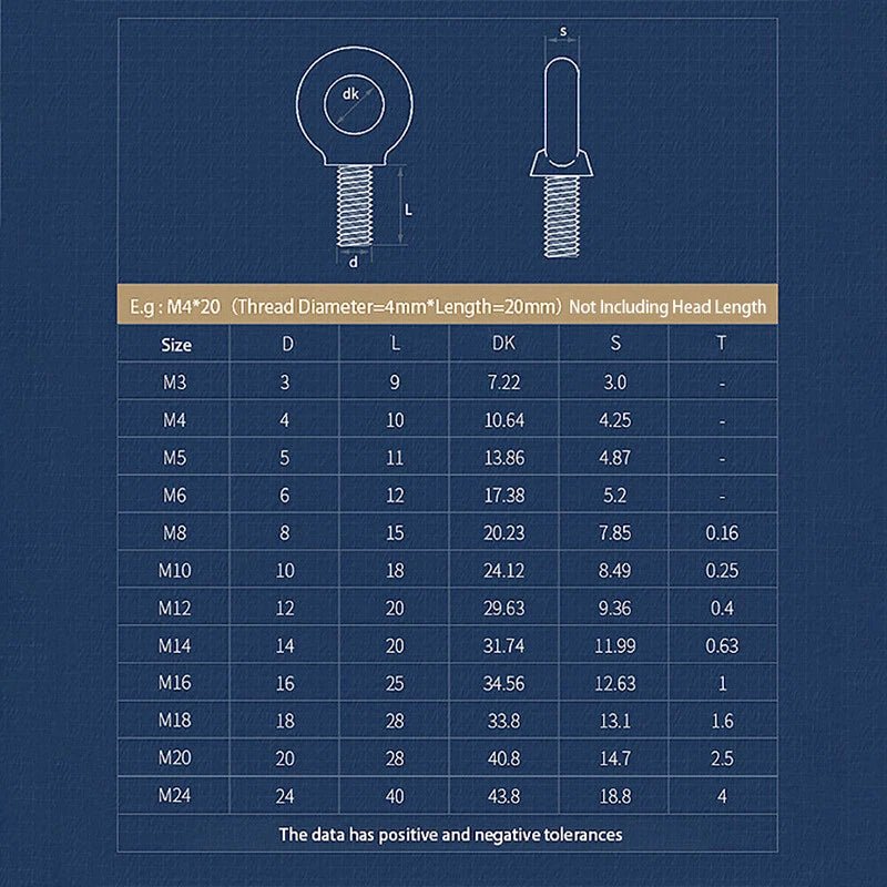 304 Stainless Steel Lifting Eye Bolts Metric M8 M10 M12 — Ring Head Screws - HomeDIYer