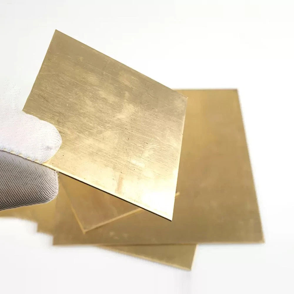 H62 Brass Sheet Plate Thickness 0.5/0.8mm-6mm Square Metal Plate DIY Brass Sheet