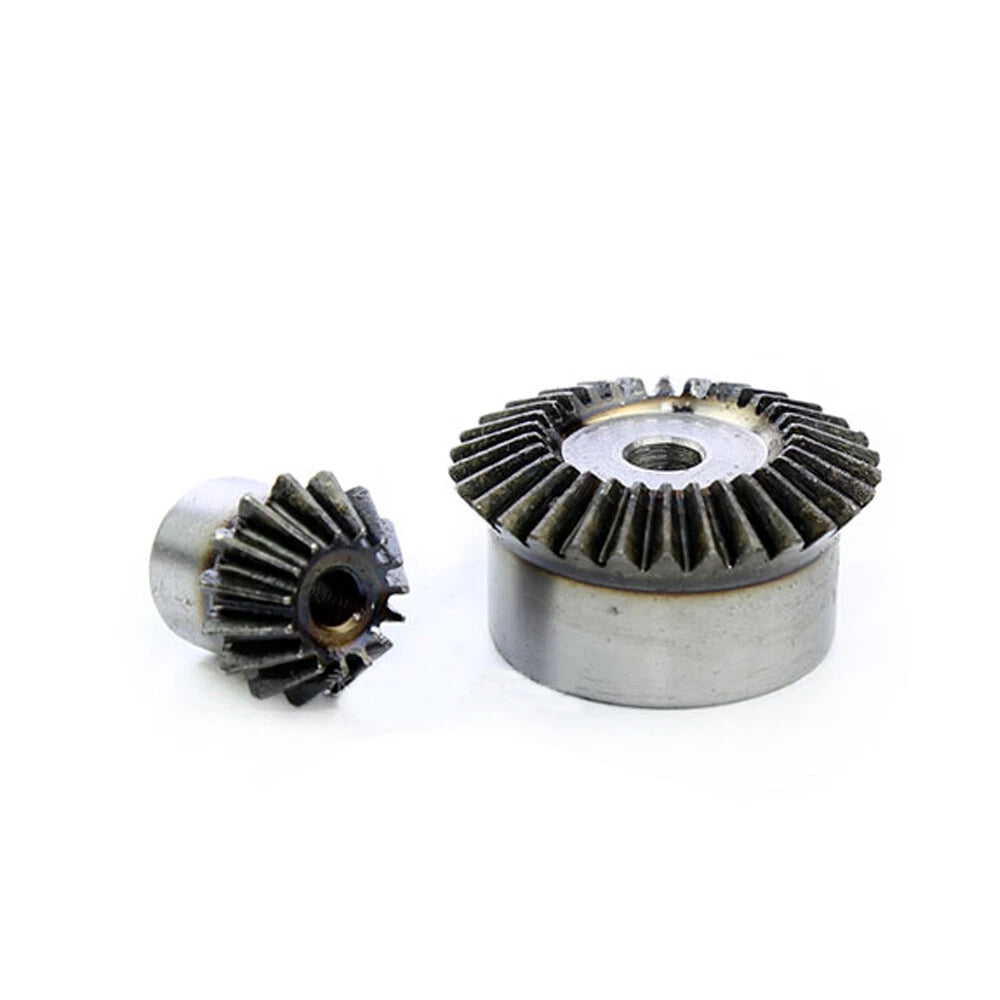 1 Pair 1.5 Modulus Bevel Gears Combination 1:2 Pairing 90° 15T to 40T C45 Steel