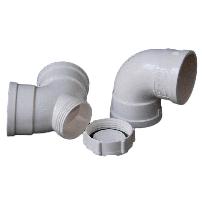 50 75 110 160 200mm PVC Drainage Pipe Equal 90° Elbow Connector Adapter Fittings