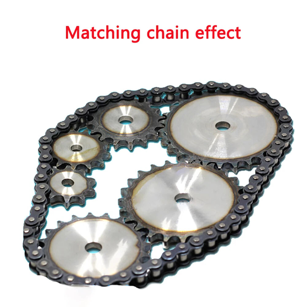 08B Chain Drive Flat Sprocket Chain Links Pitch 12.7mm 31-45 Tooth Roller Chain