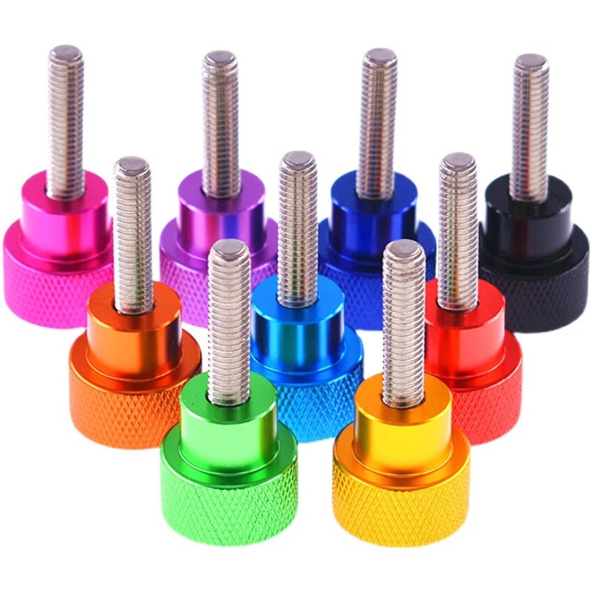 3/8 - 16 UNC High‑Type Knurled Thumb Screws – Aluminum Hand Grip + Stainless Steel Thread (6–45mm, 10 Colors) - HomeDIYer