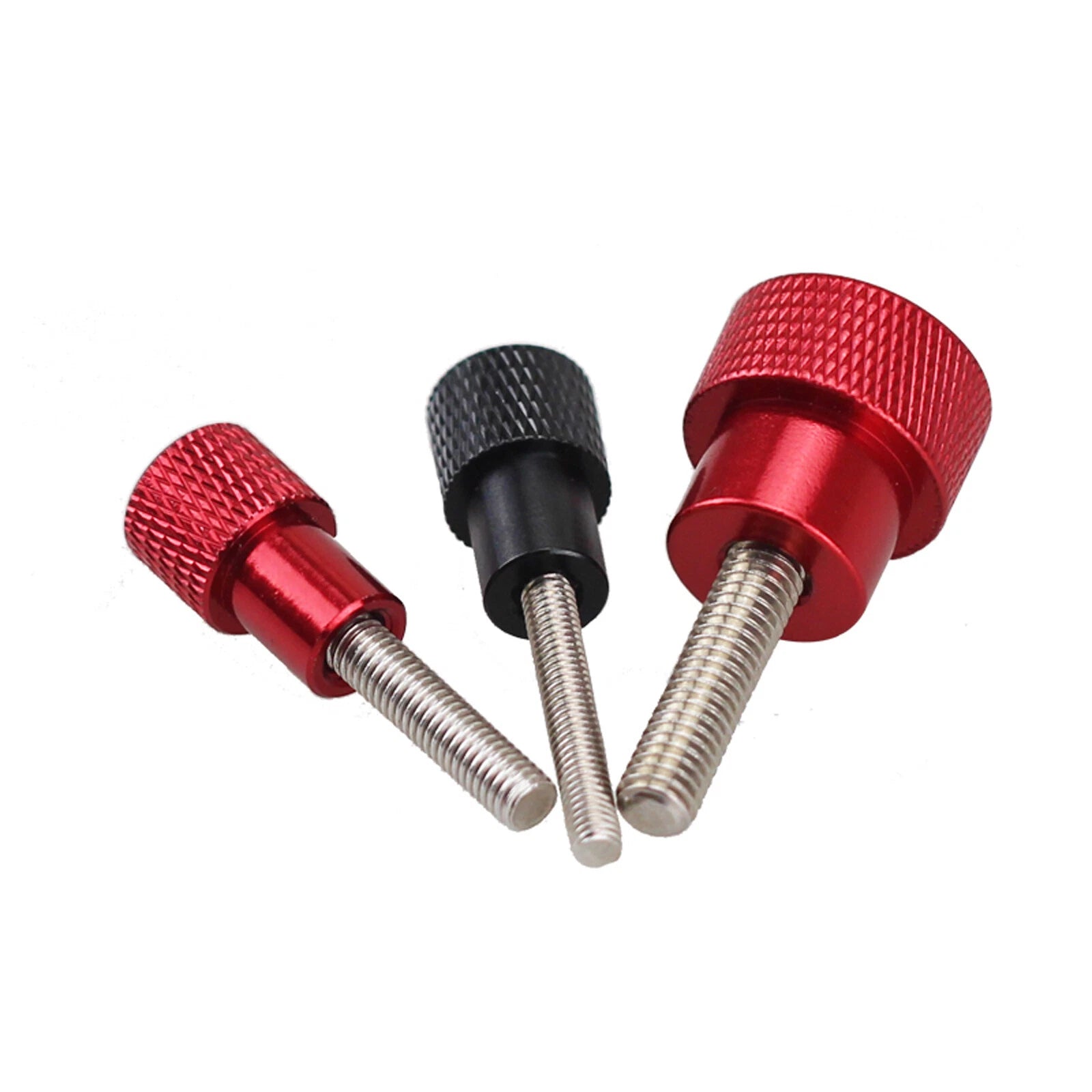 1/4" Knurled Thumb Screws – Stainless Steel & Anodized Aluminum Hand Grip Knob Bolts