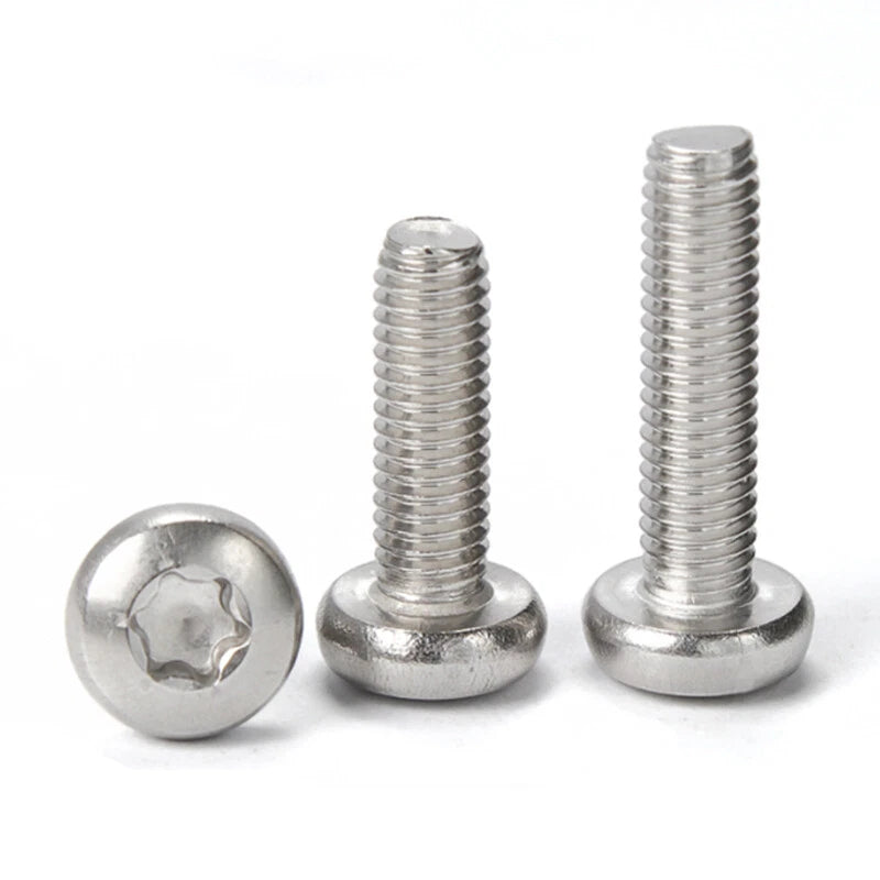 M6 M8 M10 A2 STAINLESS STEEL TORX PAN HEAD MACHINE SCREWS HEXOBULAR BOLTS