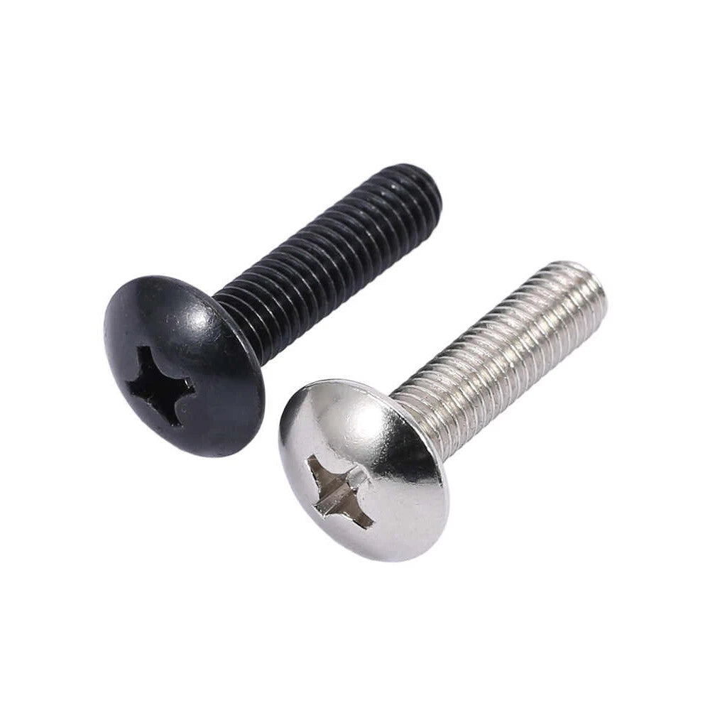 Phillips Pan Head Machine Screws — Nickel Plating & Black Zinc, M2–M6, 10 or 25 Pcs