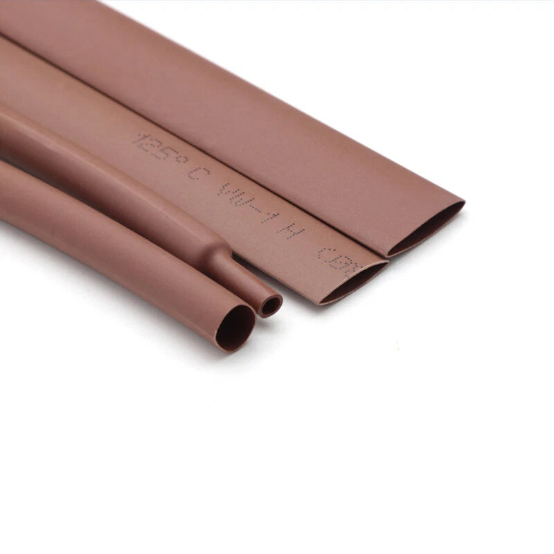 Brown PE Heat Shrink Tubing 2:1 — Electrical Wire Sleeving, 1mm–50mm