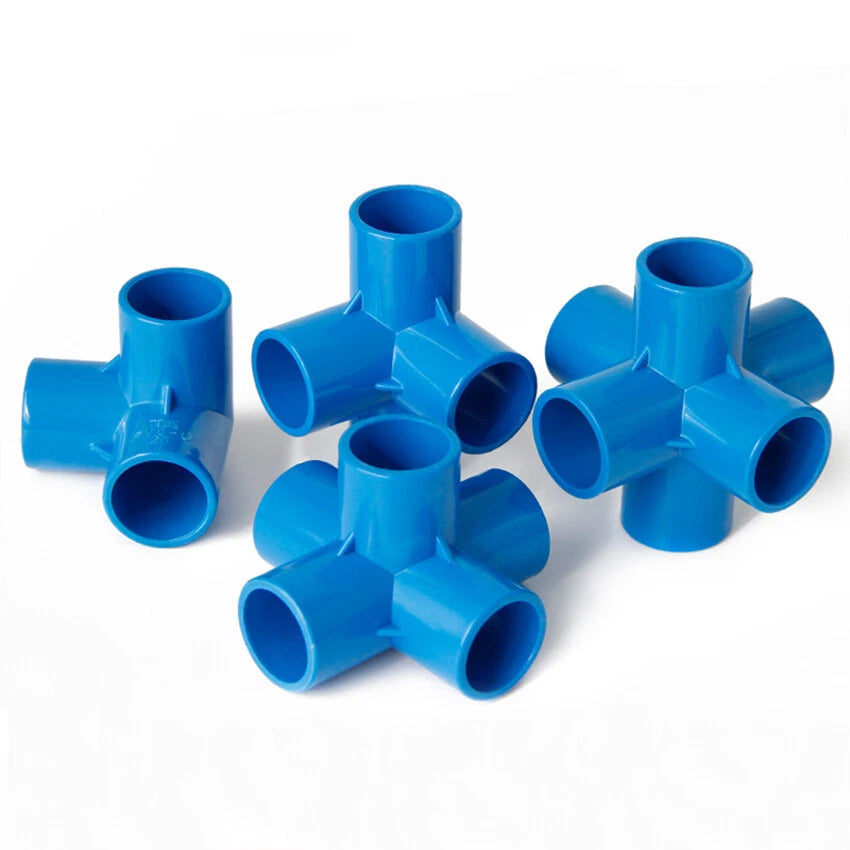 3 4 5 6-Way Elbow PVC Plastic Pipe Fittings Adhesive Connector 20 25 32 40 50mm