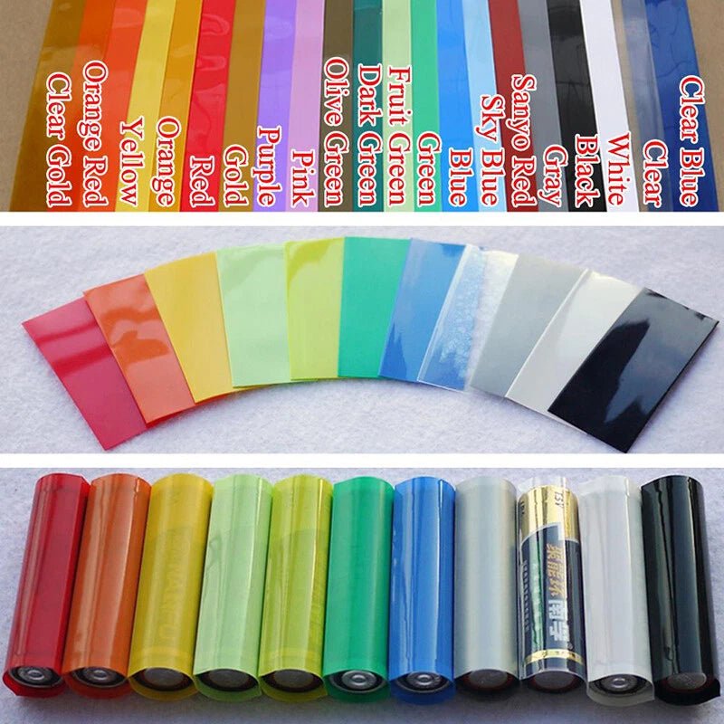 PVC Heat Shrink Tubing for RC Battery Packs — 55mm to 80mm, 12 Colors, 1–5 Meter - HomeDIYer