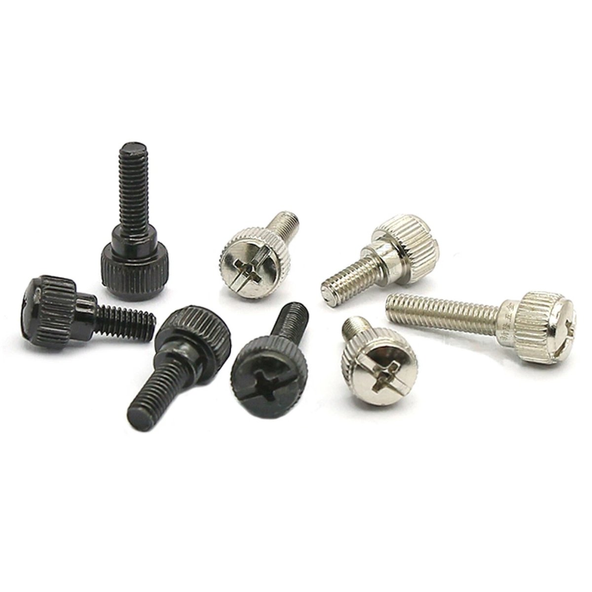 M4 Knurled Thumb Screws with Step Round Knob | Nickel & Black Zinc | 6–16mm - HomeDIYer