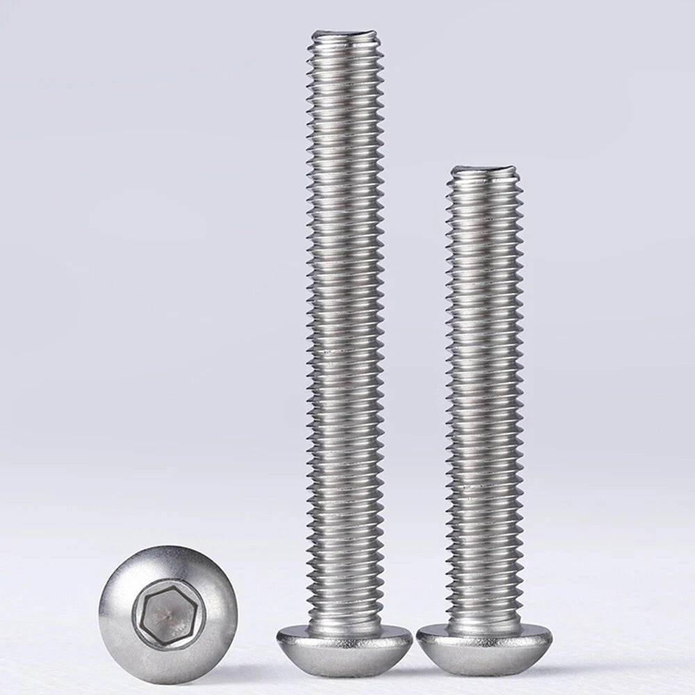 316 Stainless Steel Button Head Socket Cap Screws | M3 M4 M5 M6 M8 M10 | Hex Socket Drive - HomeDIYer