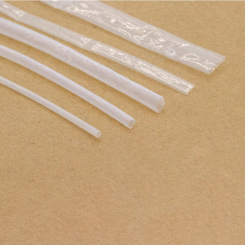 Clear PTFE Heat Shrink Tubing 4:1 Ratio — φ2mm to φ9.6mm, High Temp 260°C