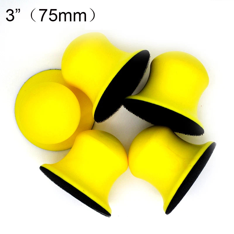 2" 3" 4" 5" Round Hand Sanding Blocks — Hook & Loop Backing Pads for Sandpaper Discs and Polishing