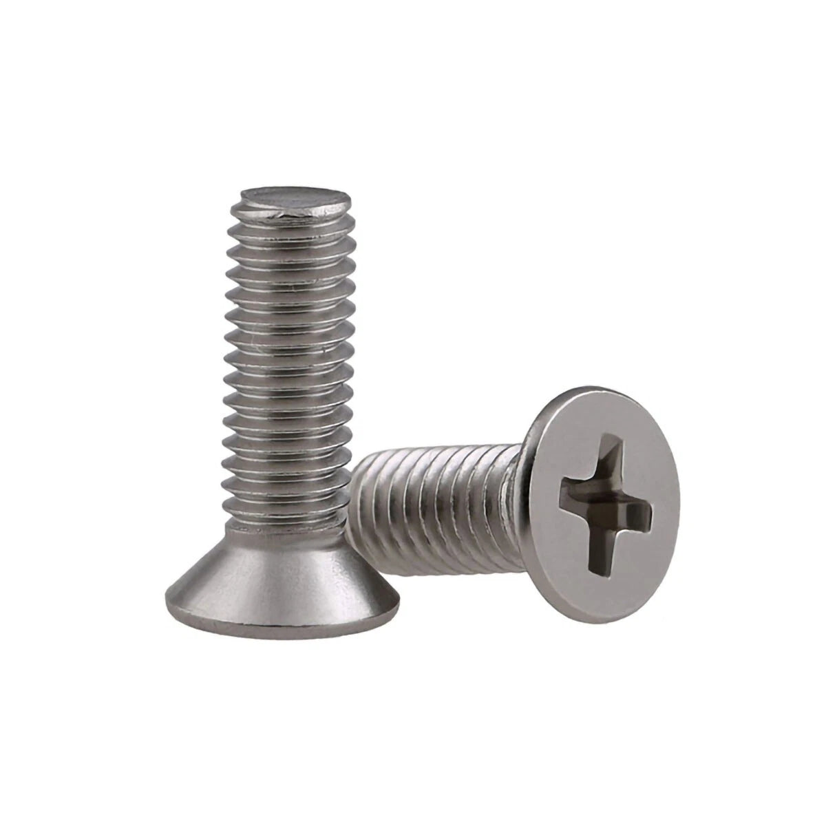 Countersunk Machine Screws M1–M10 | Flat Head Phillips | 304 Stainless Steel