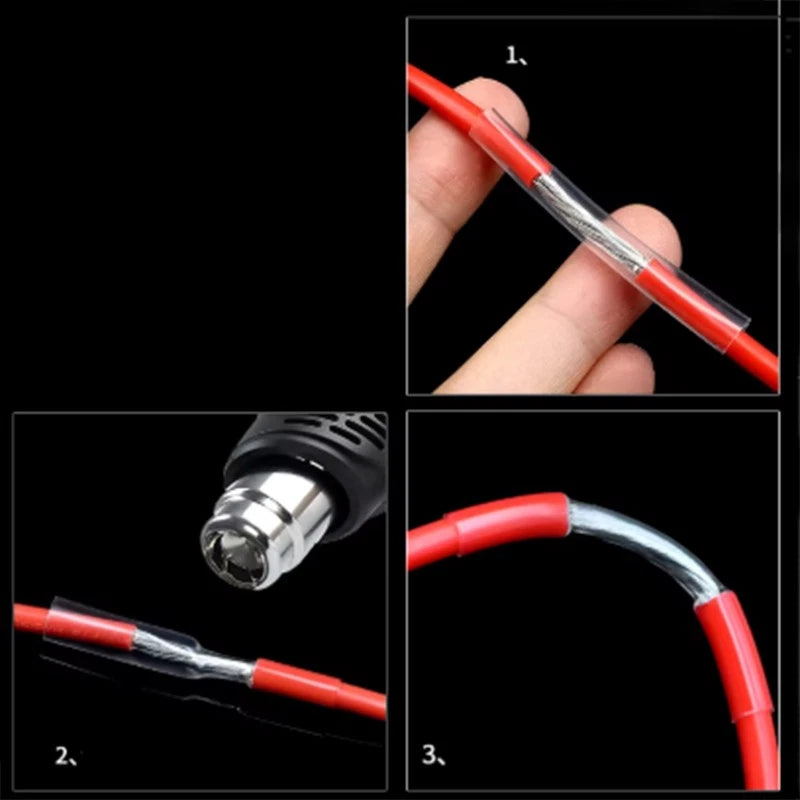 Clear Heat Shrink Tubing 2:1 Ratio — 0.6mm to 150mm, 1m to 50m