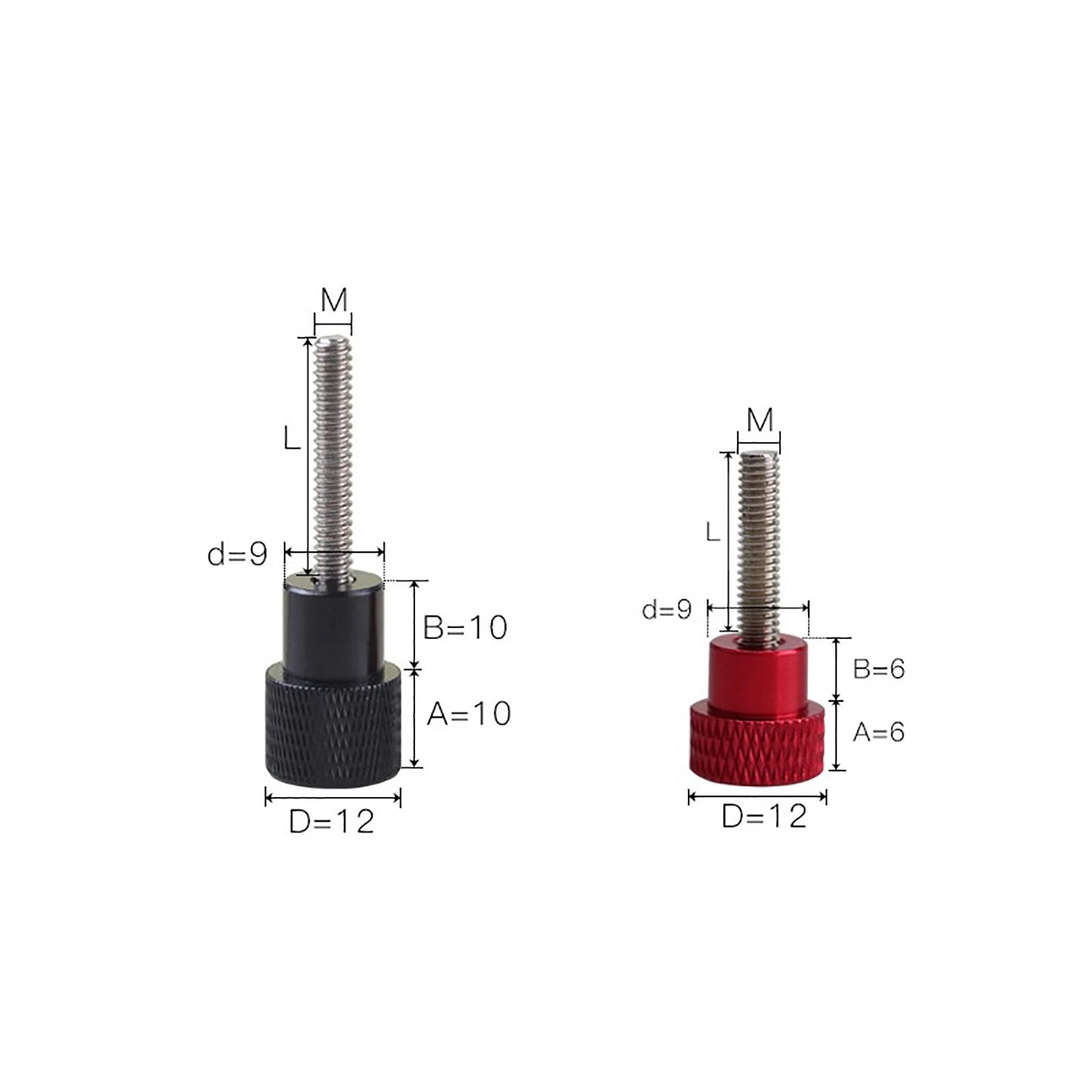 M3 M4 Knurled Thumb Screws – High-Type Aluminum Alloy Hand Grip Knob Bolts