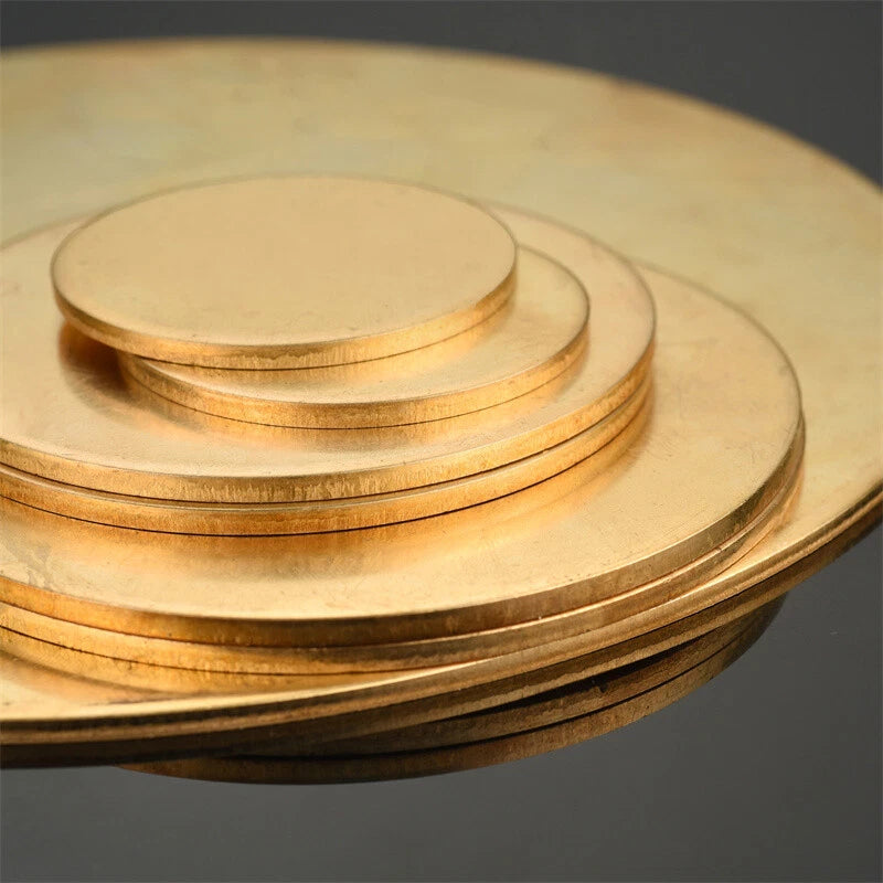 H62 Brass Round Plate Sheet Brass Metal Solid Discs Dia 10mm-300mm Thick 2mm-6mm