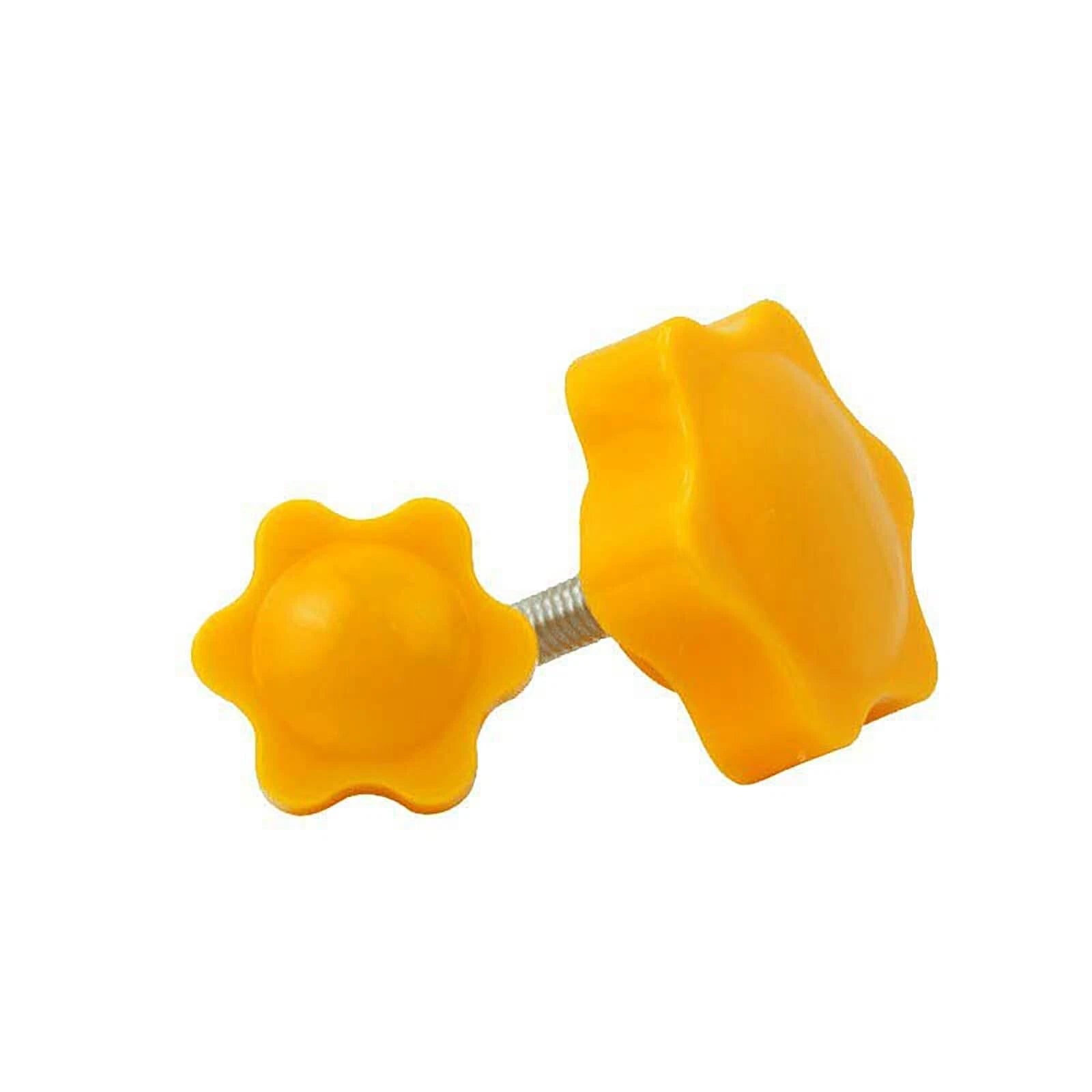 25# Six-petals Flower M6 Yellow Thumb Screws Hand Grip Knob Bolts Thumbscrew
