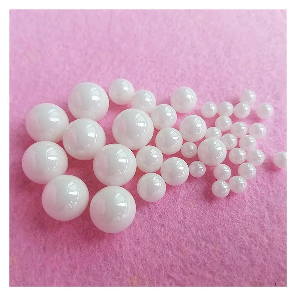 Grade 10 Zirconia (ZrO2) Ceramic Ball Bearings - 0.8mm to 25.4mm, Polished