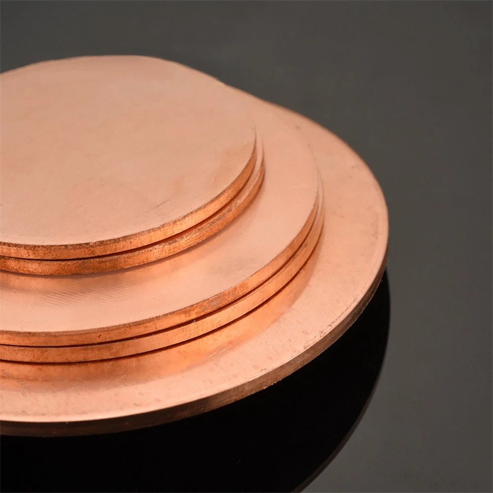 Solid Pure Copper Discs Blank Metal Round Sheet Plate Thick 0.5-3mm Dia 20-100mm - HomeDIYer