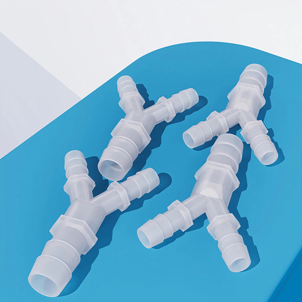 Y-Type 3-Way Barbed Hose Connector — Plastic Tee Fitting for Tube & Pipe