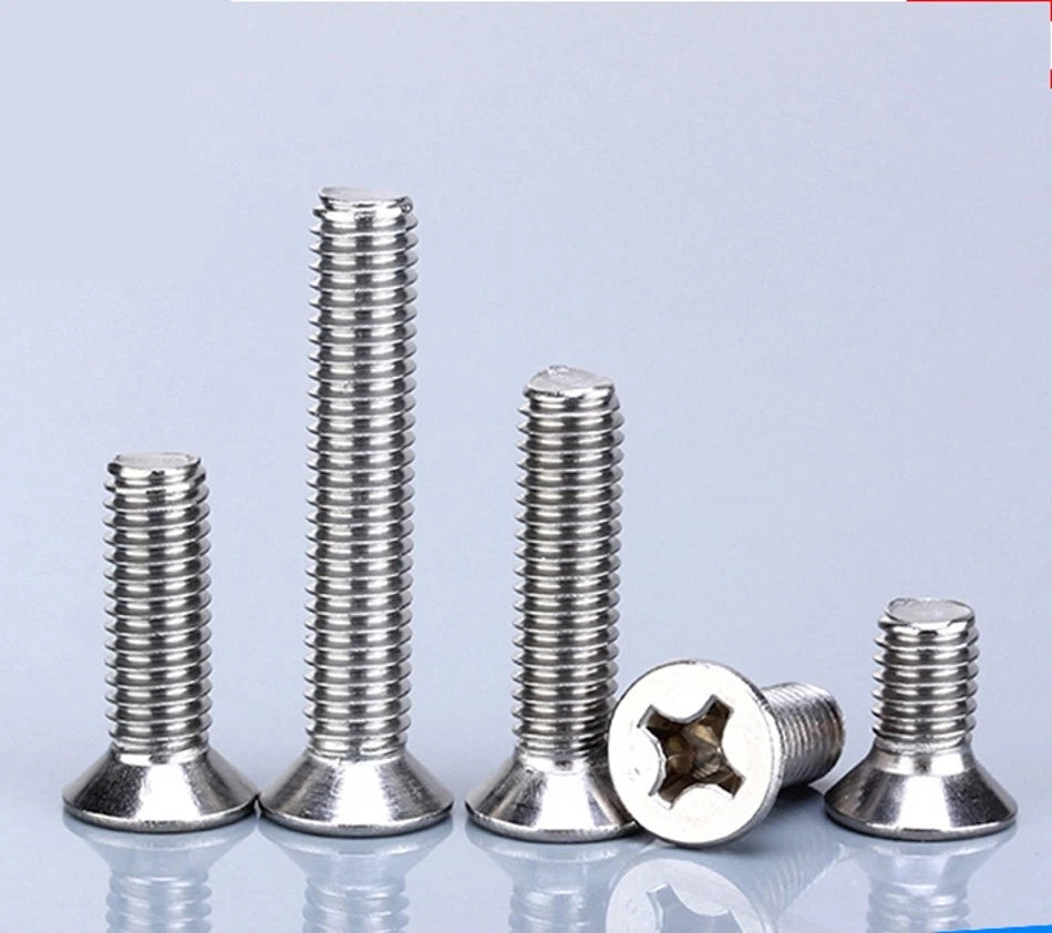 G316 Marine Grade Stainless Steel Phillips Flat Head Countersunk Machine Screws M3 M4 M5 M6