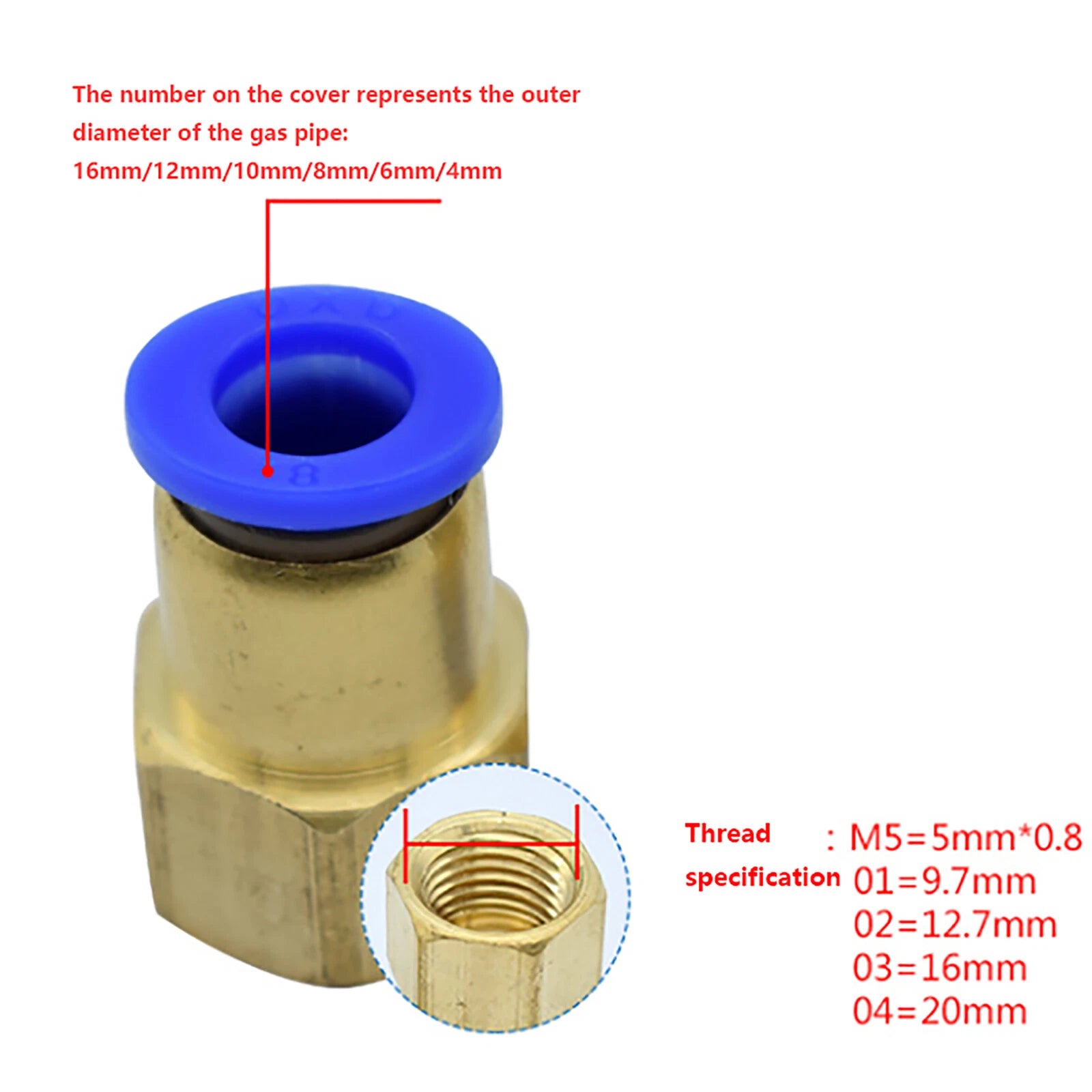 Pneumatic Straight Female Stud Push-In Fitting | BSP Thread x Hose Tube
