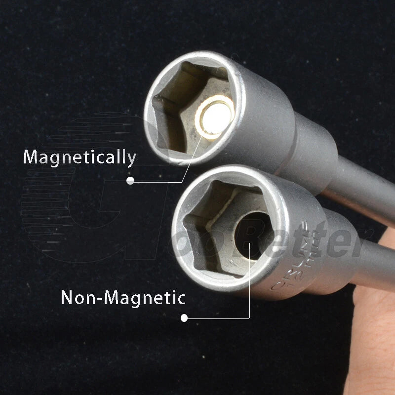 Magnetic 200mm Extended Hexagonal Socket Wrench Hexagonal Bit Dia 5.5-19mm