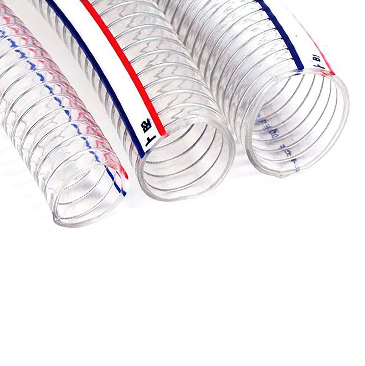 Transparent PVC Steel Wire Reinforced Flexible Hose — Fuel Oil Water Air Gas Pipe Tube