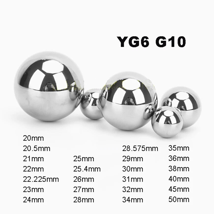 YG6 Precision Carbide Solid Carbide Ball G10 Replacement Bearings 20mm-50mm
