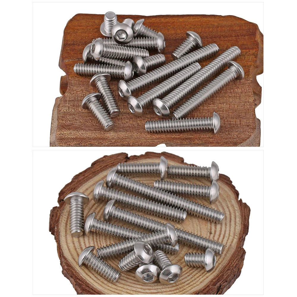 #2–5/16" UNC Allen Button Head Machine Screws – A2 Stainless Steel, Hex Socket, Lengths 3/16"–2"