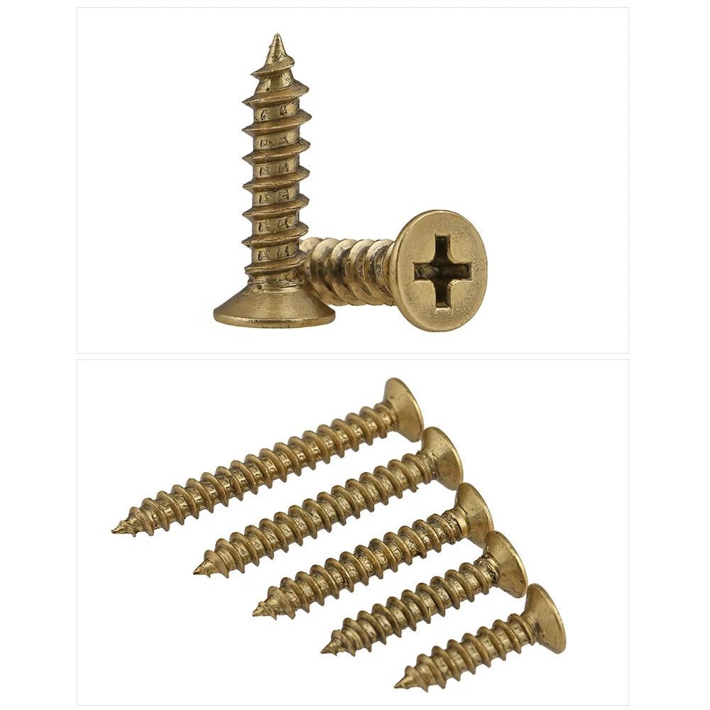 M3 M4 M5 Brass Countersunk Flat Self‑Tapping Screws – Phillips Drive
