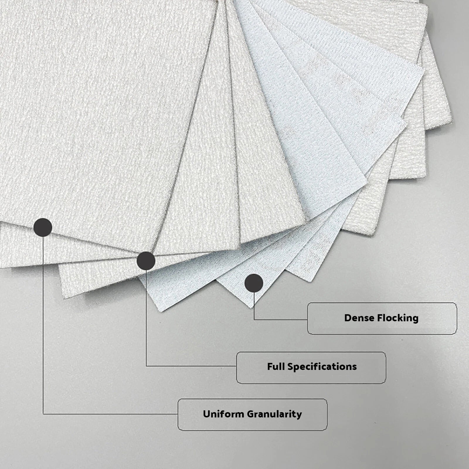 70x100 / 75x100mm White Sanding 80-1000 Grit Dry Sand Paper Hook Loop Sandpaper