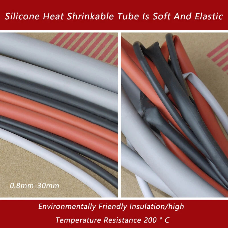 Black Dual Wall Heat Shrink Tubing with Adhesive Glue Lined — 0.8mm to 30mm