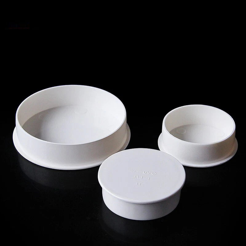 PVC Cap End Caps Plug Blanking 40-200mm Water Adhesive Drain Pipe Tube Fittings