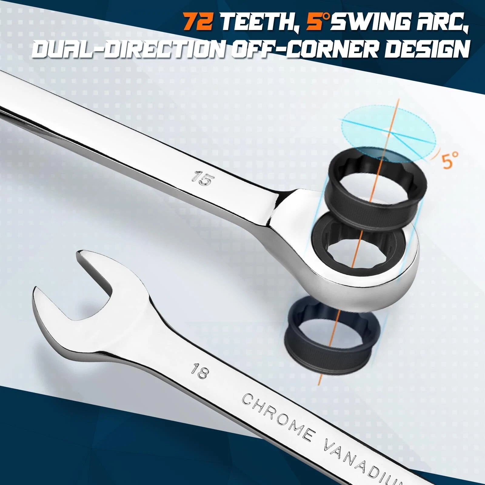 Ratchet Wrench Spanner Combination Fixed Head Wrench Metric 6mm To 32mm