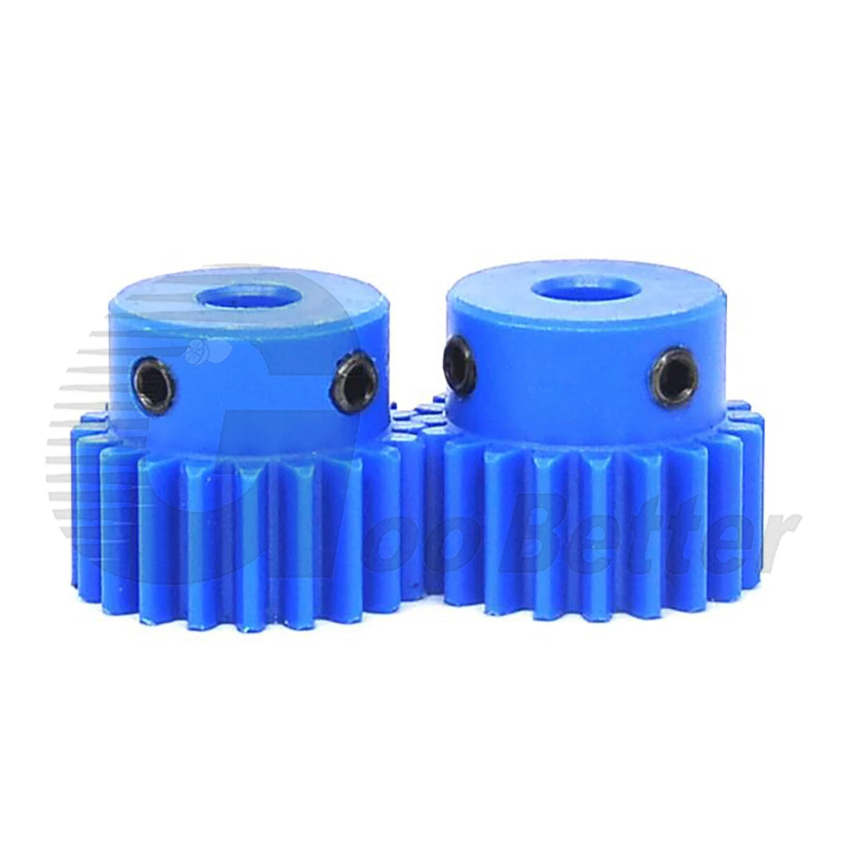 1 Mod 50 Teeth Blue Nylon Spur Gear Bore 6mm-20mm Pinion Plastic Gear with Step
