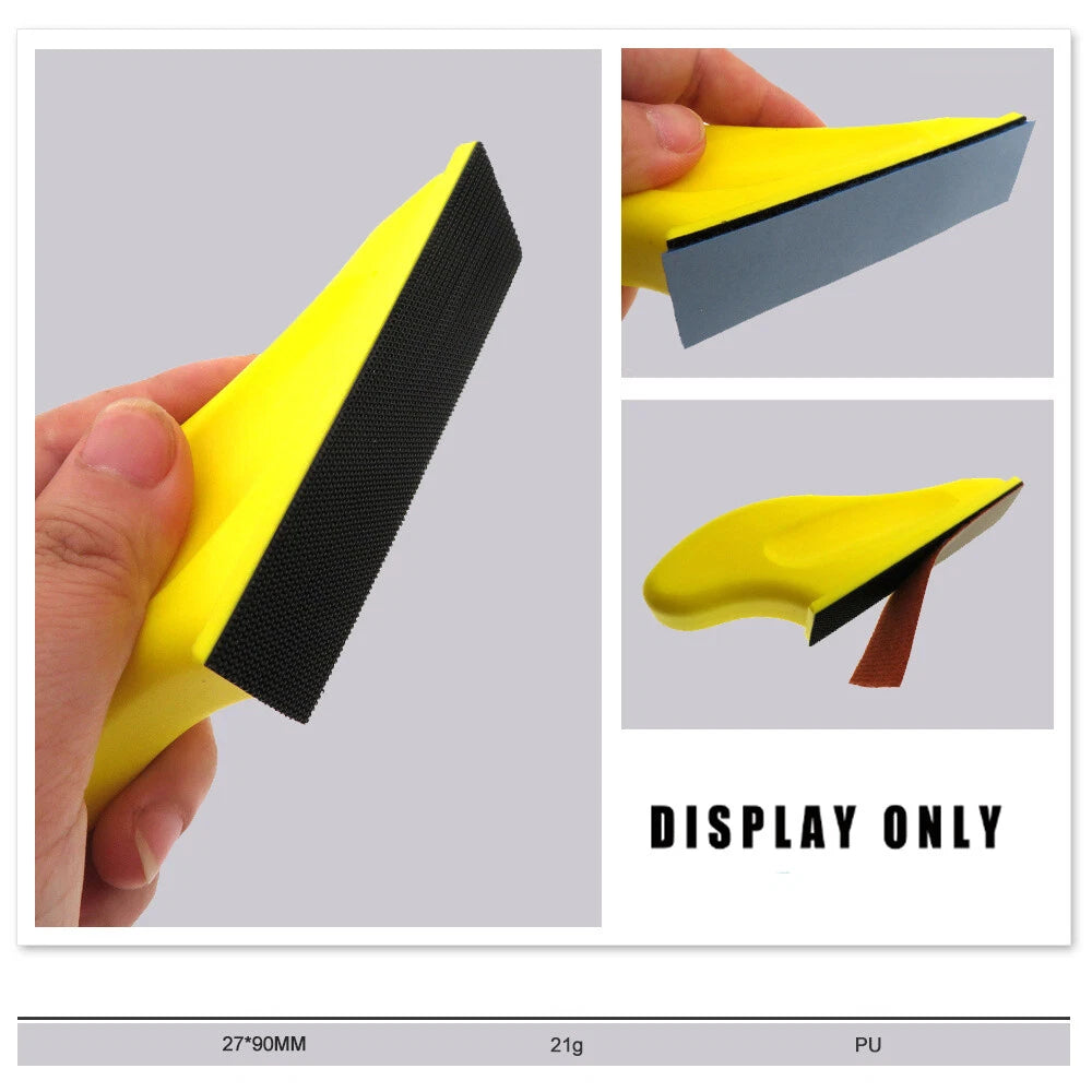 Rectangular & Triangular Hand Sanding Blocks — PU Foam Hook & Loop Pads for Sandpaper and Polishing