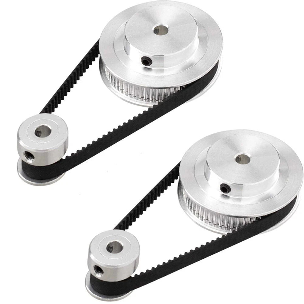 GT2 6/10mm Timing Belt Smooth Tooth Idler Drive Pulley 16-50Tooth Bore 4mm-14mm