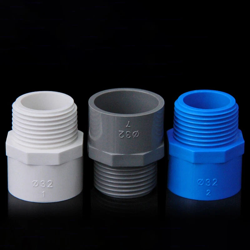 PVC Pipe Fittings BSP Threaded Adapter Socket Solvent Weld Aquarium Tank Pond