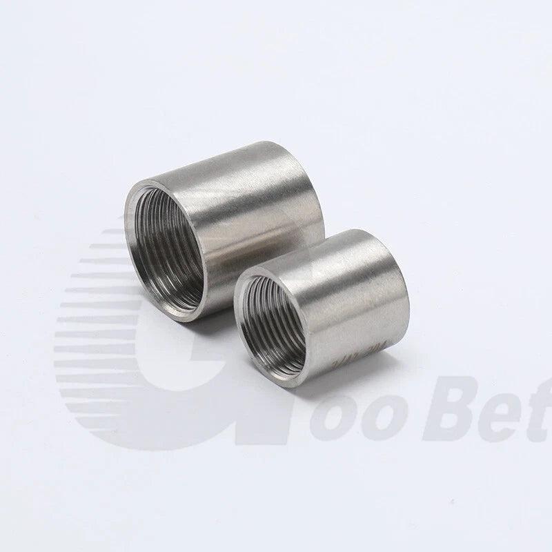 Stainless Steel 304 Full Socket Pipe Coupler — BSP Threaded Fitting (1/4" to 4")