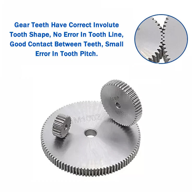 1 Module 12-150 Teeth Spur Gear Thickness 10mm OD 14-152mm Flat Gear Pinion Gear
