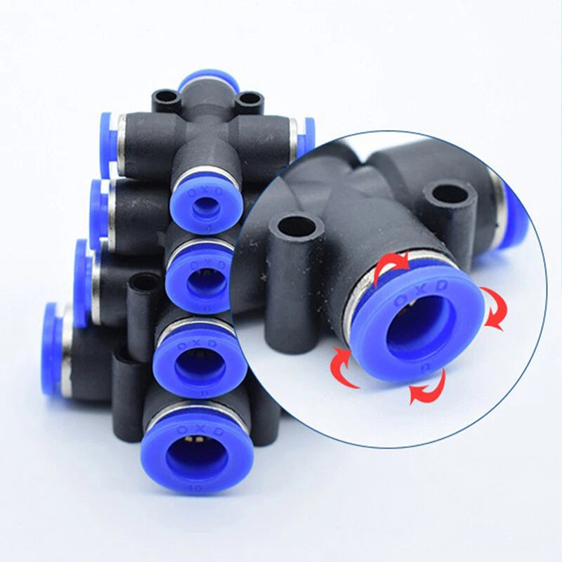 Nylon Push-Fit Hose Connector — + Shape / Y Shape / Y Reducing | 4mm–16mm Air Line Fitting