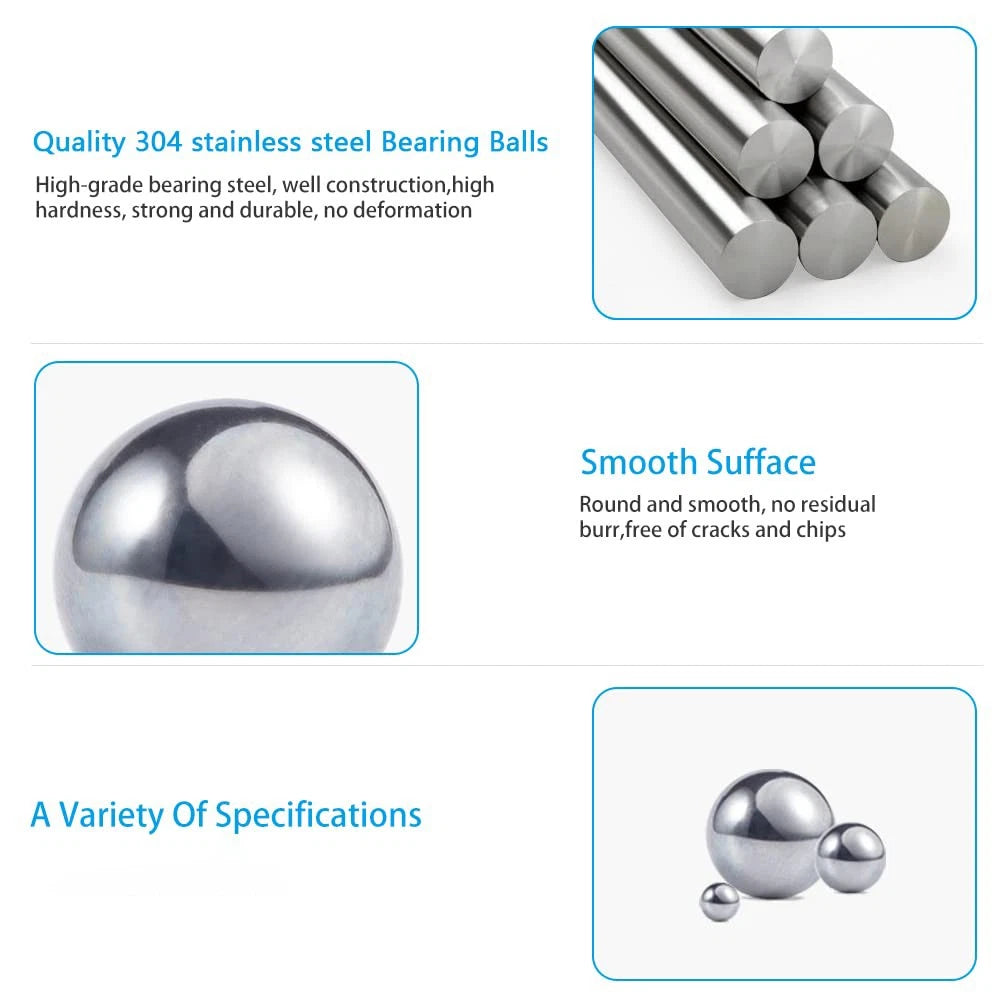 A2 Stainless Steel Ball Bearings 1mm 2mm 3mm 4mm 5mm 6mm 8mm 9mm 10mm to 125mm