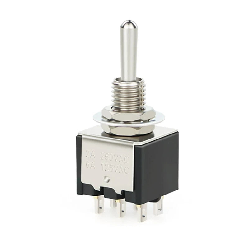 6mm Toggle Switch – SPST/SPDT, 3 & 6 Pin, 2 & 3 Position, 125V/250V, with Waterproof Cap Option