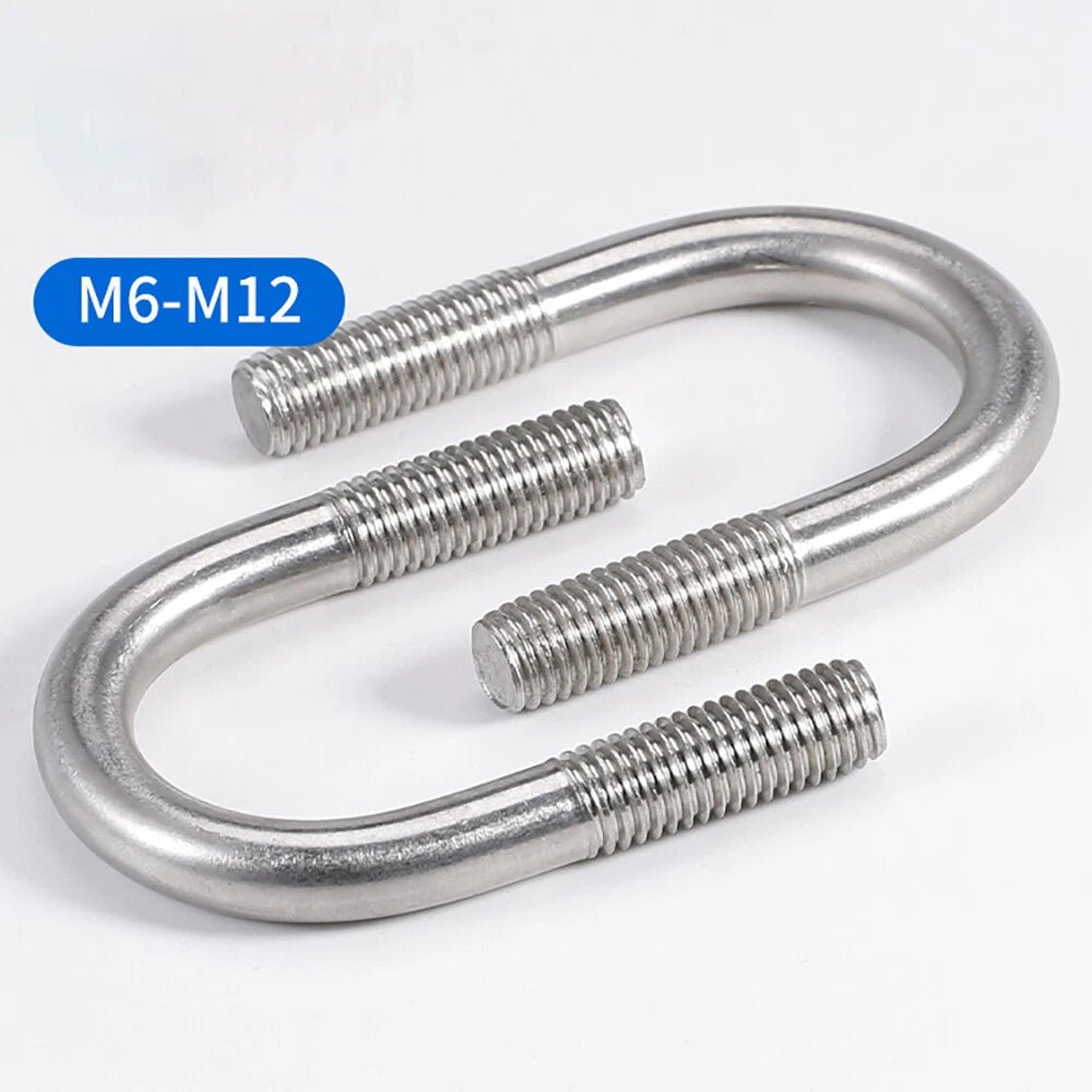 A2 Stainless Steel U - Bolts M6 M8 M10 M12 — Round Bend Pipe Clamp Bolt - HomeDIYer