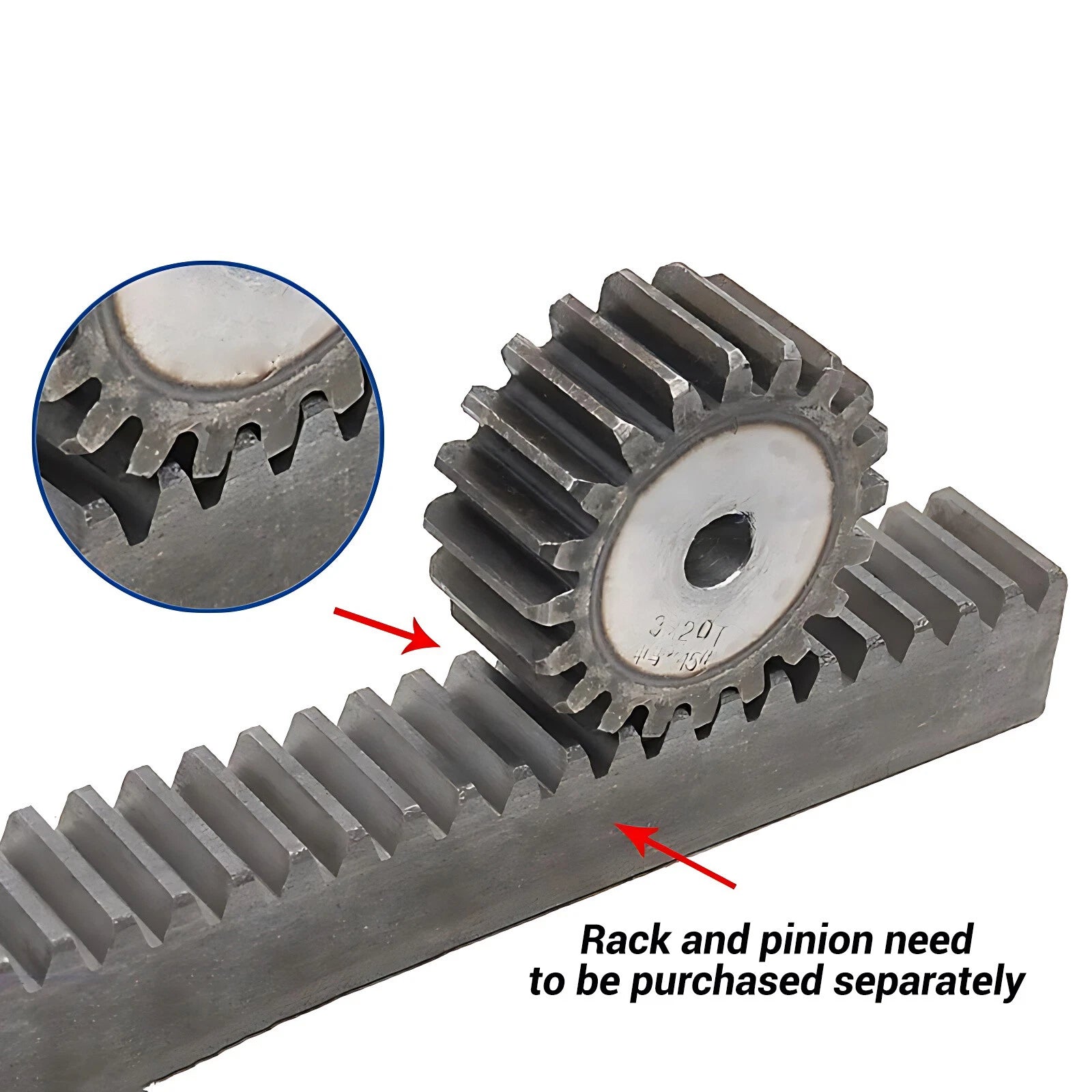 1.5 Mod Spur Gear Teeth 12T-100T Pinion Gear Motor Diameter 21mm-153mm 45# Steel